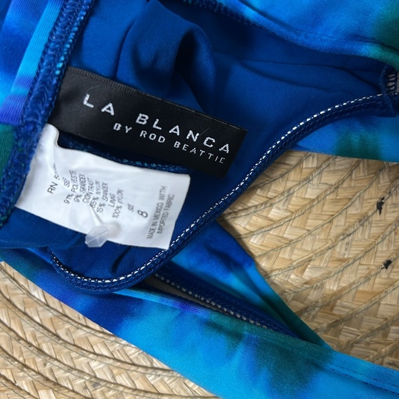 La Blanca By Rod Beattic Occean Print Tankini Bikini Set Size 8 - Picture 2 of 12